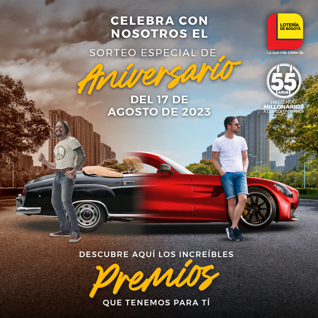 Sorteo Especial de Aniversario 55- Lotería de Bogotá.