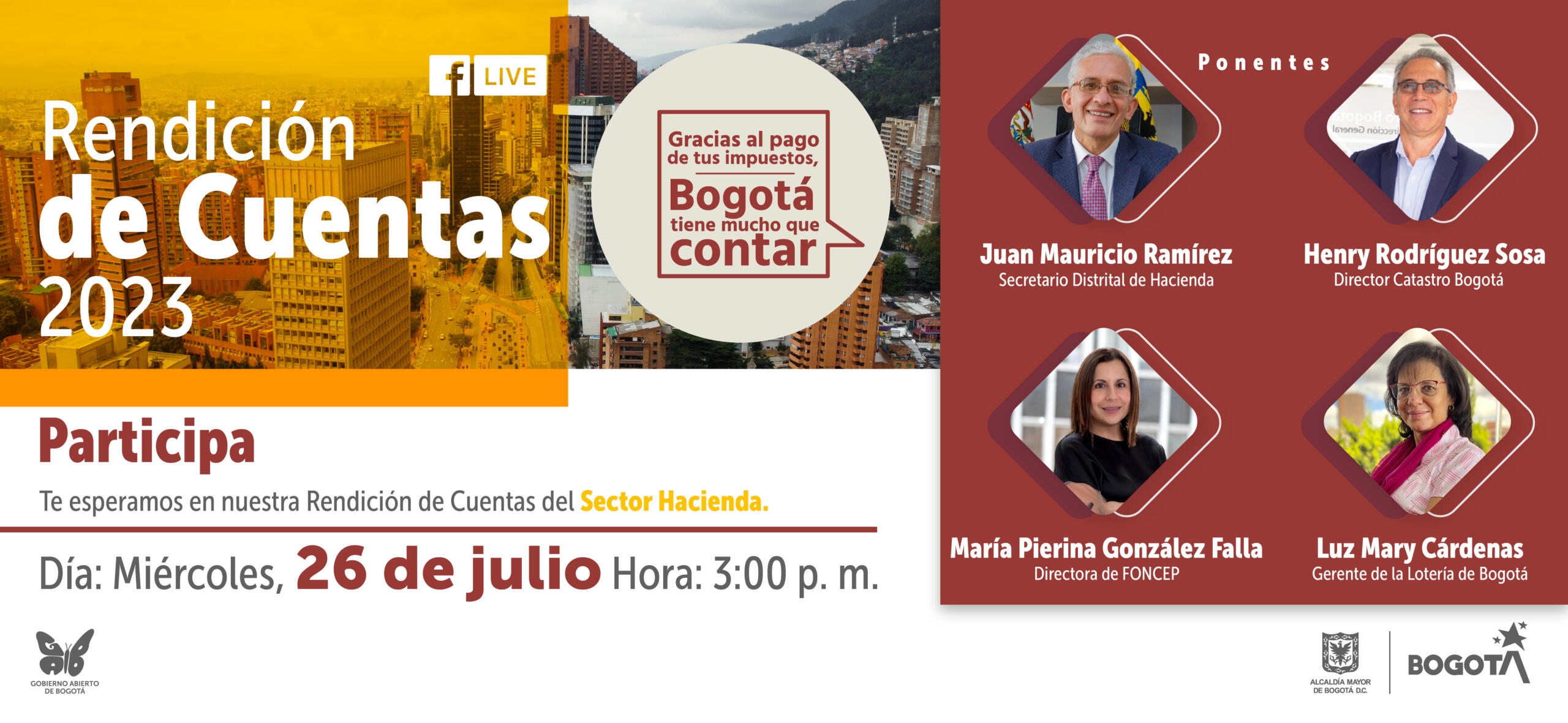 Rendición de cuentas semestre I 2023 Loteria de Bogota