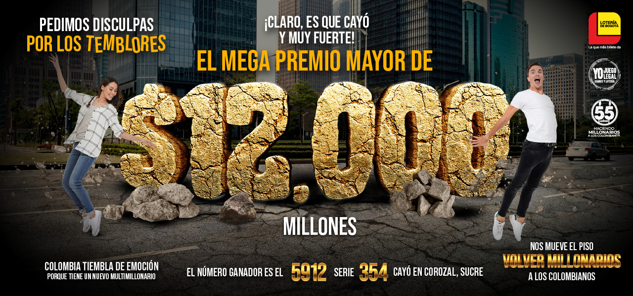 Cayó el premio mayor del sorteo del 17 de agosto- Loteria de Bogotá