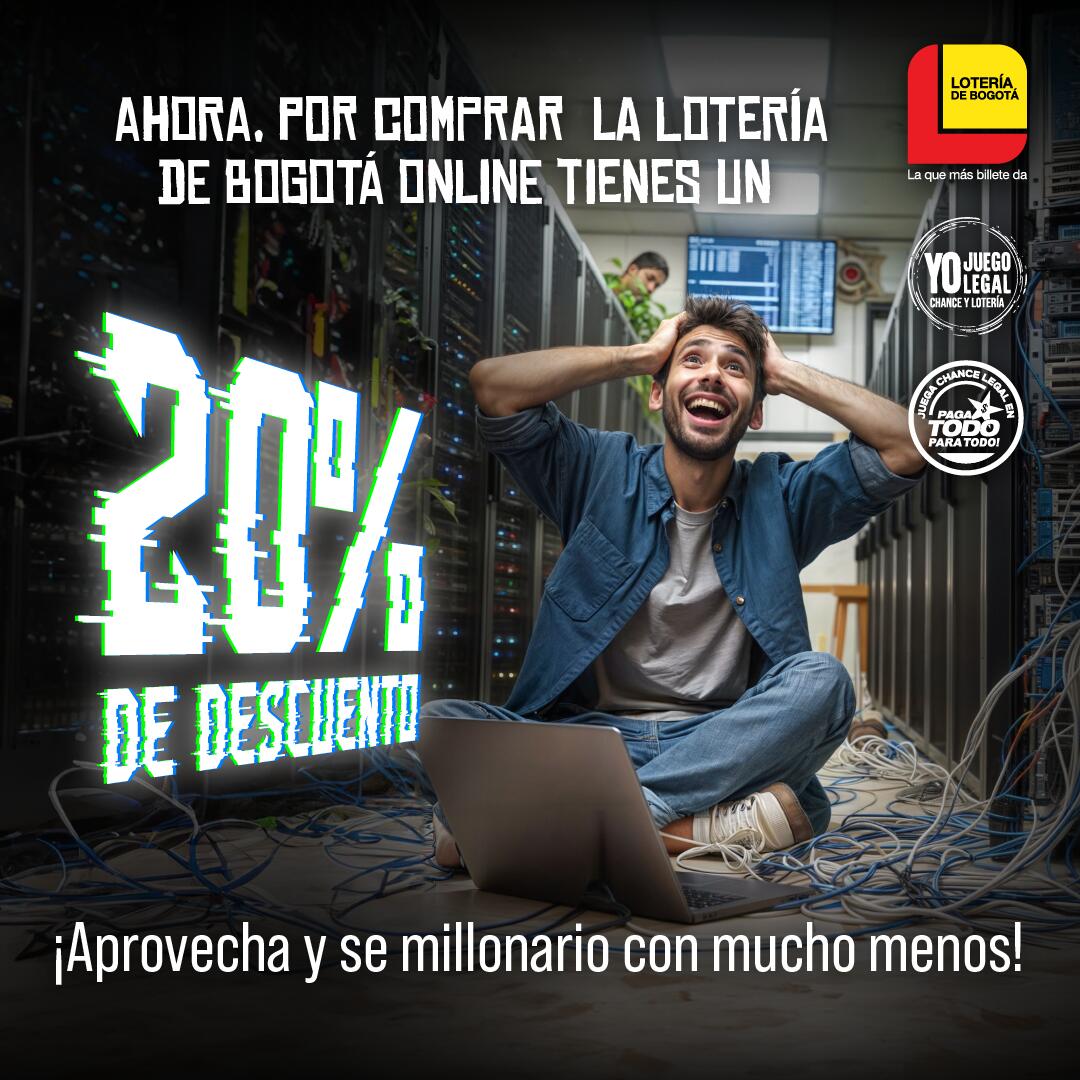 DESCUENTO POR COMPRAS ONLINE EN LA LOTERÍA DE BOGOTÁ