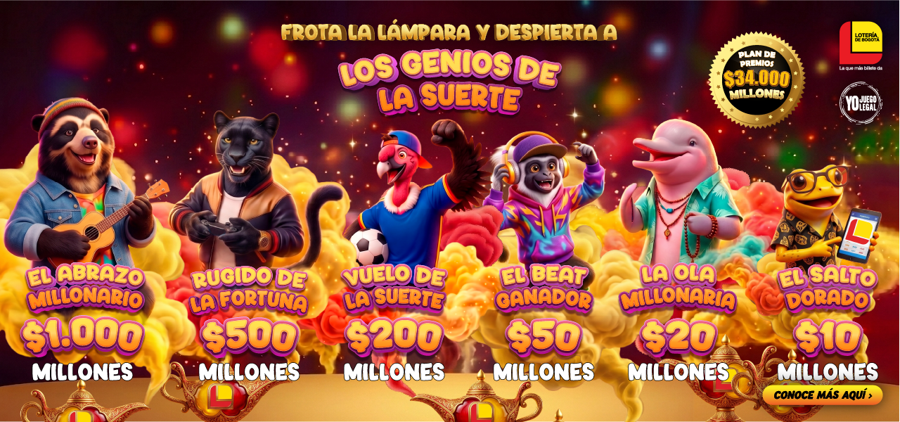 Nuevo plan de premios magos de la suerte lotería de Bogotá