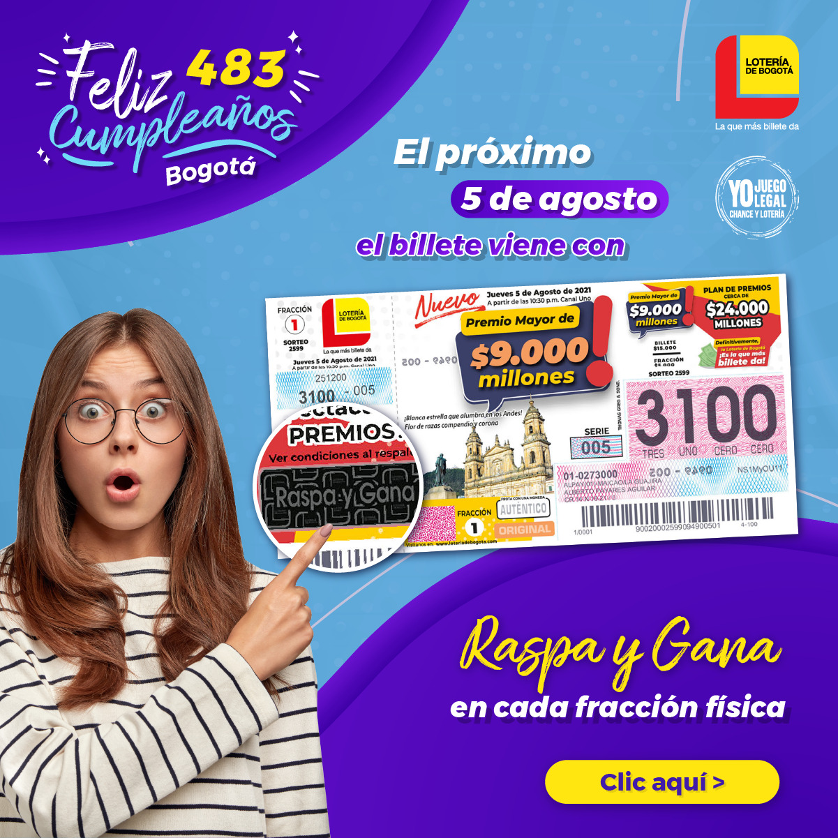 Feliz cumpleaños bogota - Loteria de bogota