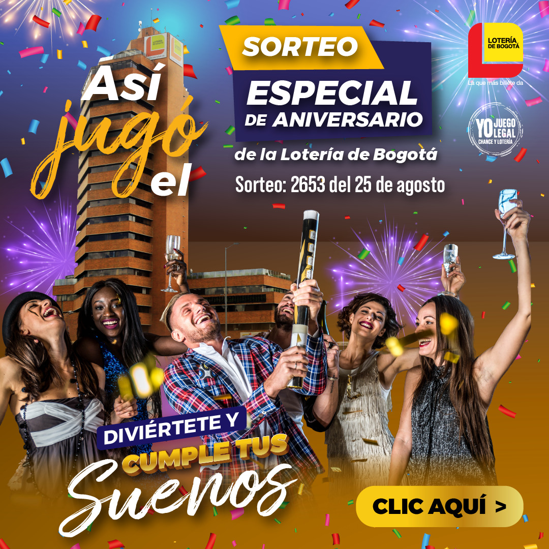Resultados sorteo especial de la Lotería de Bogotá